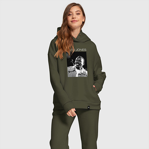 Женский костюм оверсайз Tribute to Elvin Jones / Хаки – фото 2