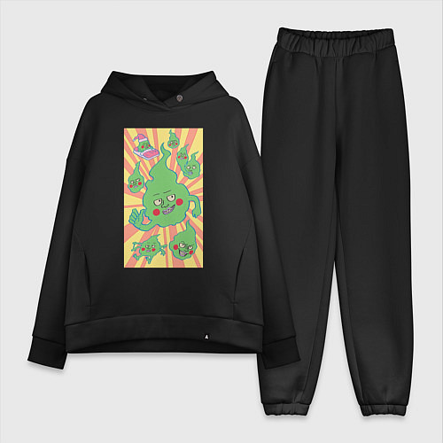 Женский костюм оверсайз Моб Психо 100 Экубо мем / Черный – фото 1