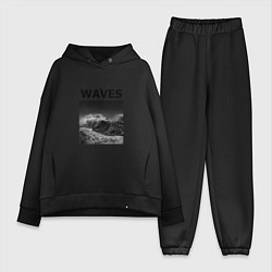 Женский костюм оверсайз Waves, цвет: черный