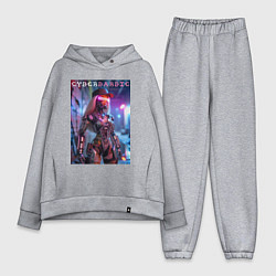 Женский костюм оверсайз Cyber Barbie - neon glow fantasy, цвет: меланж