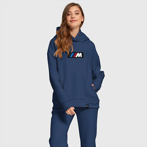 Женский костюм оверсайз BMW logo sport steel / Тёмно-синий – фото 2
