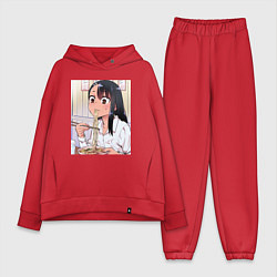 Женский костюм оверсайз Не издевайся, Нагаторо Хаясэ, цвет: красный