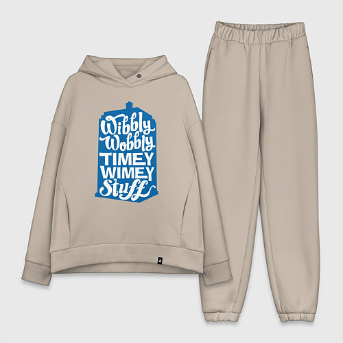 Женский костюм оверсайз Timey stuff / Миндальный – фото 1