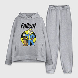 Женский костюм оверсайз Vault boy and dog, цвет: меланж