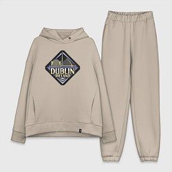 Женский костюм оверсайз Dublin Ireland, цвет: миндальный