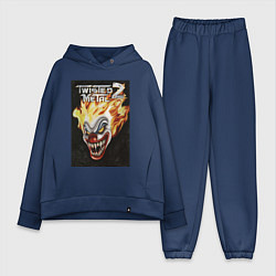 Женский костюм оверсайз Twisted metal 2 - clown head, цвет: тёмно-синий