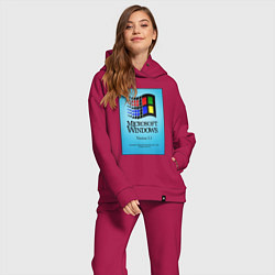 Женский костюм оверсайз Windows 3, цвет: маджента — фото 2