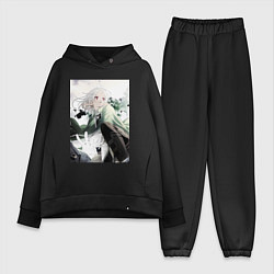 Женский костюм оверсайз Реинкарнация безработного Сильфиетта арт, цвет: черный