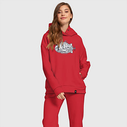Женский костюм оверсайз Субмарина мой дом, цвет: красный — фото 2
