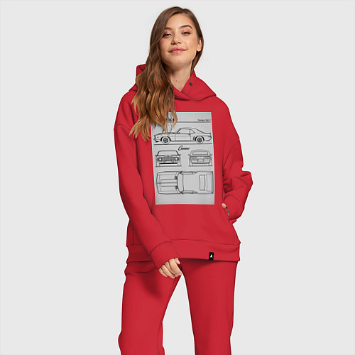Женский костюм оверсайз Chevrolet Camaro / Красный – фото 2