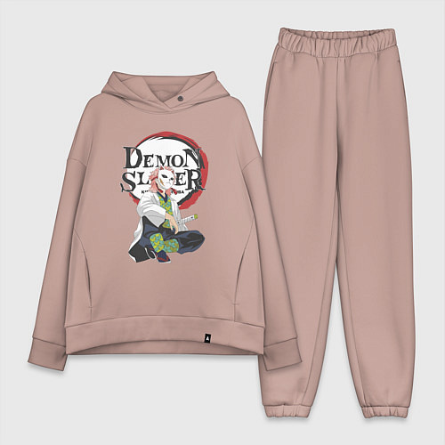 Женский костюм оверсайз Клинок рассекающий демонов Сабито / Пыльно-розовый – фото 1