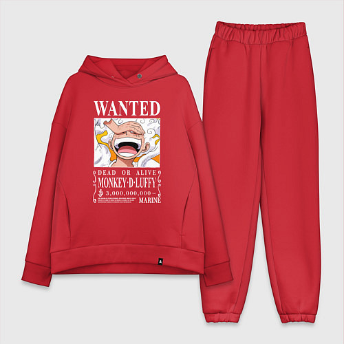 Женский костюм оверсайз Monkey D Luffy - wanted / Красный – фото 1