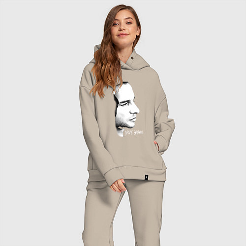 Женский костюм оверсайз Dave Gahan from depeche mode face / Миндальный – фото 2