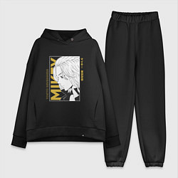 Женский костюм оверсайз Токийские мстители Мандзиро Сано, цвет: черный