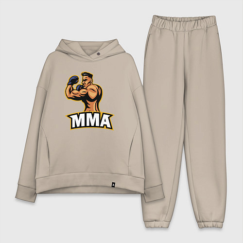 Женский костюм оверсайз Fighter MMA / Миндальный – фото 1