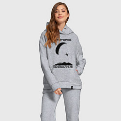 Женский костюм оверсайз Пятигорск парапланеризм, цвет: меланж — фото 2