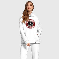 Женский костюм оверсайз Царь кофе, цвет: белый — фото 2