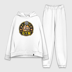 Женский костюм оверсайз Gym stars, цвет: белый
