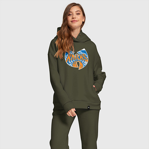 Женский костюм оверсайз Wu-tang knicks / Хаки – фото 2