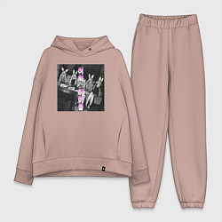 Женский костюм оверсайз G I-dle участницы с масками кроликов