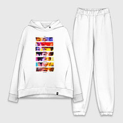 Женский костюм оверсайз Got7 все участники группы, цвет: белый