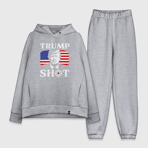 Женский костюм оверсайз Trump shot / Меланж – фото 1