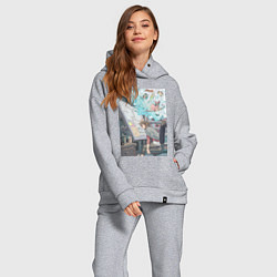 Женский костюм оверсайз Будни дизайнера, цвет: меланж — фото 2