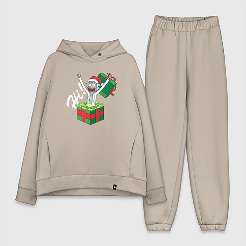 Женский костюм оверсайз Рик лучший подарок / Миндальный – фото 1