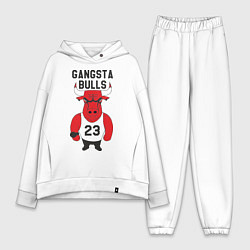 Женский костюм оверсайз Gangsta Bulls 23 цвета белый — фото 1