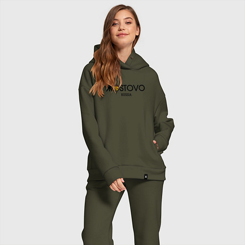 Женский костюм оверсайз Жостово / Хаки – фото 2