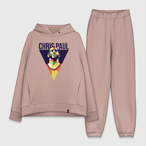 Женский костюм оверсайз Крис Пол / Пыльно-розовый – фото 1