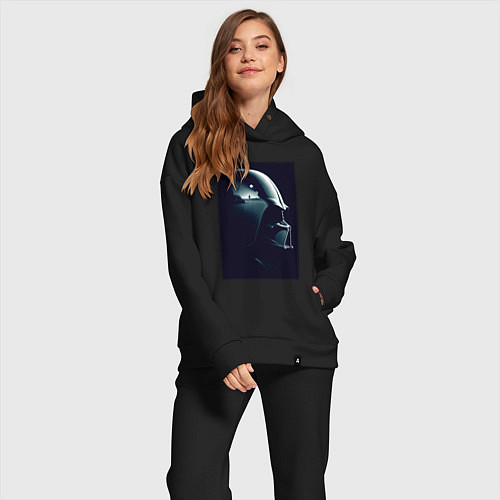 Женский костюм оверсайз Мысли вейдера / Черный – фото 2