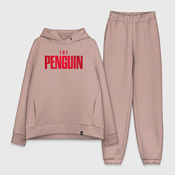 Женский костюм оверсайз The penguin logo, цвет: пыльно-розовый