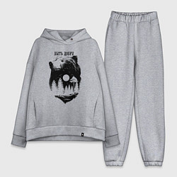 Женский костюм оверсайз Обережный тотем медведя - быть добру