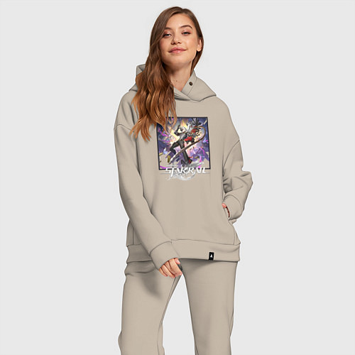 Женский костюм оверсайз Бутхилл / Миндальный – фото 2