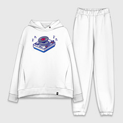 Женский костюм оверсайз Музыкальный виниловый проигрыватель