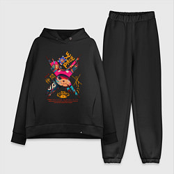 Женский костюм оверсайз One Piece Chopper Tony Tony, цвет: черный