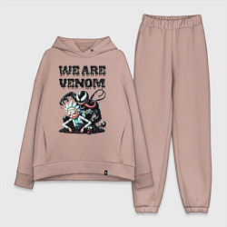 Женский костюм оверсайз Rick and slime - we are Venom, цвет: пыльно-розовый