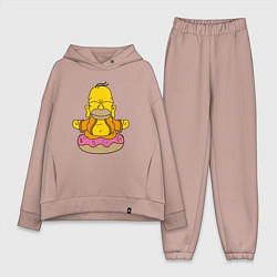 Женский костюм оверсайз Homer yoga, цвет: пыльно-розовый