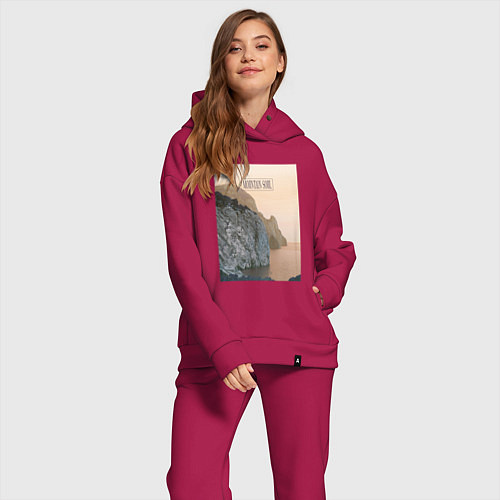 Женский костюм оверсайз Горная душа / Маджента – фото 2