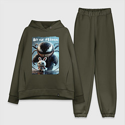 Женский костюм оверсайз Мультяшный Веном присмотрел себе кролика - мем