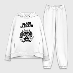 Женский костюм оверсайз Black Sabbath - rock dog, цвет: белый