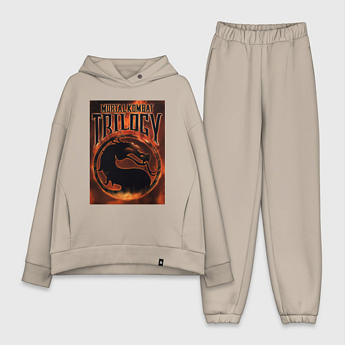 Женский костюм оверсайз Mortal kombat trilogy / Миндальный – фото 1