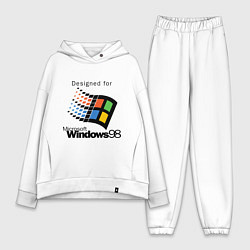 Женский костюм оверсайз Предназначен для windows 98, цвет: белый