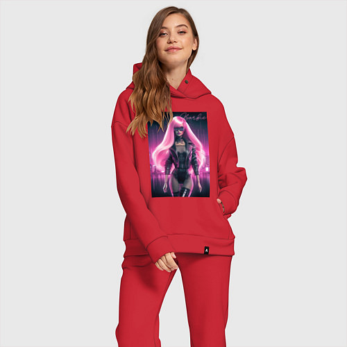 Женский костюм оверсайз Sexy Barbie - ai art / Красный – фото 2