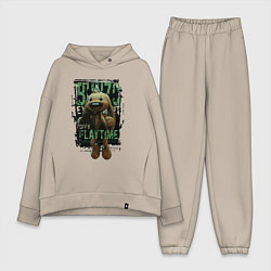 Женский костюм оверсайз Кролик Бонзо из Poppy Playtime, цвет: миндальный