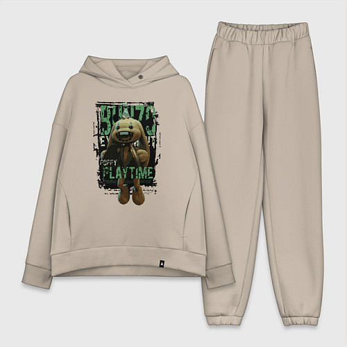 Женский костюм оверсайз Кролик Бонзо из Poppy Playtime / Миндальный – фото 1