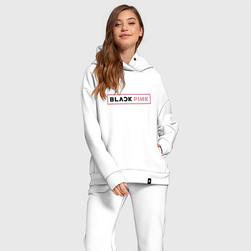 Женский костюм оверсайз Blackpink - emblem of group of South Korea / Белый – фото 2