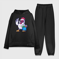 Женский костюм оверсайз Петушок с продуктами