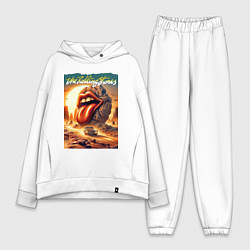 Женский костюм оверсайз Rolling Stones - stylization of the logo